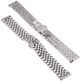 20mm Five-bead Stainless Steel Replacement Strap Watchband(Silver)