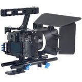 YELANGU YLG1105A Video Camera Kooi Stabilisator + Handgreep + Matte Box & Follow Focus Set voor Panasonic Lumix DMC-GH4 / Sony A7 & A7S & A7R & A7RII & A7SII
