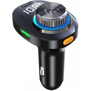 C18 Car Audio Receiver 3.1A Quick Charge USB Device BT 5.0 Color LED Backlight FM Transmitter