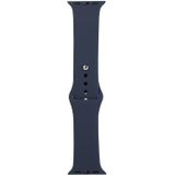 Voor Apple Watch Series 6 & SE & 5 & 4 44mm / 3 & 2 & 1 42mm Siliconen horloge vervangende band  korte sectie (vrouw)(Midnight Blue)