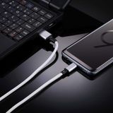 1m 2A Output USB naar USB-C / Type-C Nylon weven stijl Data Sync opladen kabel  voor Galaxy S8 & S8 PLUS / LG G6 / Huawei P10 & P10 Plus / Xiaomi Mi 6 & Max 2 en andere Smartphones(White)