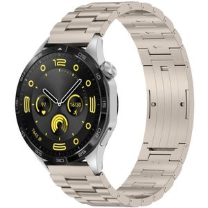Voor Huawei Horloge GT4 / GT3 / GT2 / GT 46mm Drie Stammen HW Gesp Metalen Horlogeband (Titanium Kleur)