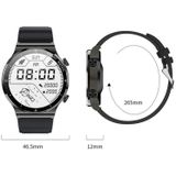 ME88 1 32 inch hartslag Slaapmonitoring Smart Watch (zwart leer)