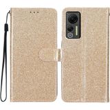 Voor Ulefone Note 14 Glitter Poeder Flip Leren Telefoonhoesje (Goud)