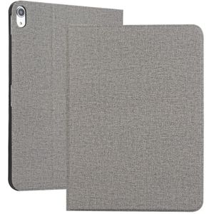 Stof textuur horizontale solide lederen case voor iPad Pro 11 inch  met houder & slaap/Wake-up functie (grijs)