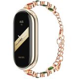 Voor Xiaomi Mi Band 8 Mijobs Zeemeermin Schoonheid Armband Horlogeband (Rose Goud Groen)