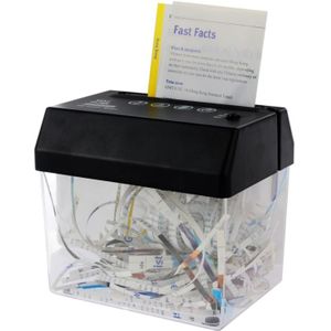 Mini USB papier Shredder met Letter Opener(Black)