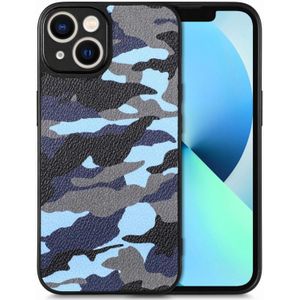 Voor iPhone 13 Pro Max Camouflage lederen achterkant telefoonhoes