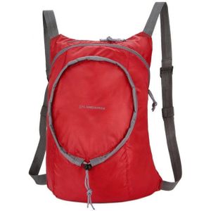 Nylon waterdichte opvouwbare rugzak vrouwen mannen reizen Portable comfort lichtgewicht opslag vouwen tas (rood)