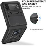 Voor Samsung Galaxy Z FLIP4 Sliding Camera Cover Design TPU+PC Beschermende telefoonhoes