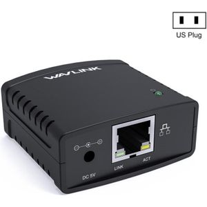 WAVLINK NU72P11 100 Mbps netwerkprintserver USB 2.0 netwerkprinter voedingsadapter (US-stekker)