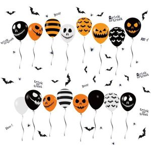 3 stks Halloween horror glas decoratie sticker ballon elektrostatische sticker
