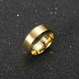 2 stuks ring mannen Titanium zwart  Ringmaat: 7 (zwart)