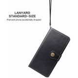 Voor Galaxy A71 5G Retro Solid Color Leather Buckle Telefoonhoes met Lanyard & Photo Frame & Card Slot & Wallet & Stand Functie(Zwart)