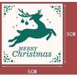 10 Sets Christmas Square Gift Box Seal Sticker (M4)