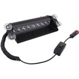 8W 800LM 8-LED licht blauw 3-standen instelbare hoek auto Strobe Flash Dash lichte waarschuwing Pechlamp met zuignap  DC 12V