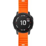 Voor Garmin fenix 6X 26mm Smart Watch Quick release Silicon polsband horlogeband (oranje)