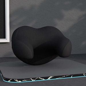 U-vormige Auto Headrest Car Memory Foam Neck Pillow (Pure Black)
