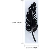 10 PCS embleem Feather auto Stickers waterdichte kunststof Decal Sticker(Black)