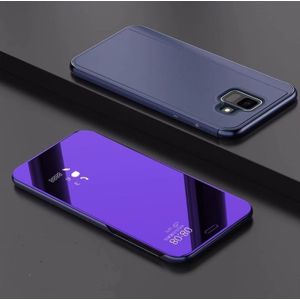 Galvaniseren spiegel horizontale Flip lederen case voor Xiaomi Pocophone F1  met houder (paars blauw)