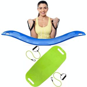 ABS Twist Fitness Balance Board Buik Been Swing Oefening Board Yoga Balance Board (groen + groen touw)