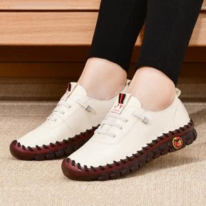 Side-stitched Tendon Soft Sole Shoe Outdoor Comfortabele en ademende lederen schoenen  maat: 35