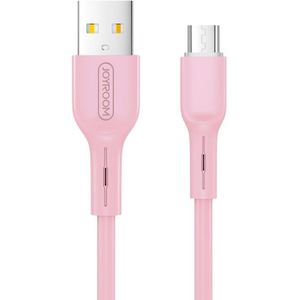 JOYROOM S-M357 1m hoge elasticiteit TPE snoer 2A USB A naar Micro USB Data Sync kabel  kosten voor Galaxy  Huawei  Xiaomi  LG  HTC en andere Smart Phones (roze)