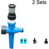 2 Sets 4 punten Verstelbare Scattering Sprinkler (Sprinkler + Ground Plug + Joint Set)