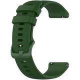 Voor Polar Ignite 20mm Small Plaid Texture Siliconen polsband watchband (Army Green)