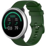 Voor Polar Ignite 20mm Small Plaid Texture Siliconen polsband watchband (Army Green)