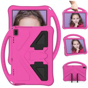 Voor Lenovo Tab 4 10 Plus TB-X704F/N/L/V EVA Flat Anti Falling Protective Case Shell with Holder(RoseRed)