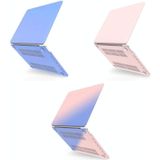 Hollow Style Cream Style Laptop Plastic Protective Case For MacBook Air 13 A2179 & A2337(Rose Pink Matching Tranquil Blue)