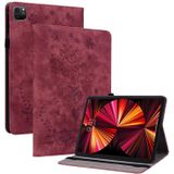 Voor iPad Pro 11 2021 / Air 4 2020 Butterfly Rose relif lederen Smart Tablet Case(Rood)