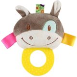 Baby hand gripping gom rammelaar pluche speelgoed  kleur: Donkey