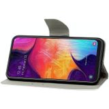 Voor Samsung Galaxy A41 Gekleurd tekenpatroon Horizontaal Flip PU Lederen hoesje met Houder & Card Slots & Wallet & Lanyard(Rose Wolf)