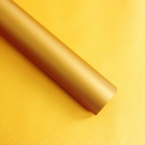 2 zakken bloem inpakpapier mat papier cadeaupapier doorschijnend inpakpapier materiaal  kleur: goudkleurig