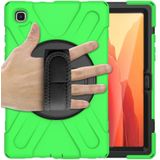 Voor Samsung Galaxy Tab A7 10.4 2020 T500 / T505 Schokbestendige kleurrijke siliconen + pc-beschermhoes met houder  schouderriem  handriem en screenprotector (groen)