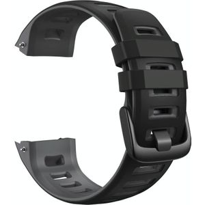 Voor Garmin Instinct / Instinct Esports tweekleurige siliconen vervangende riem horlogeband (zwart + grijs)