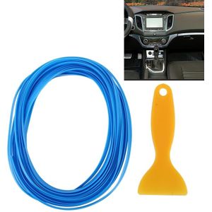5m flexibele Trim voor DIY auto auto interieur Moulding Trim decoratieve lijn Strip met Film schraper (Baby blauw)