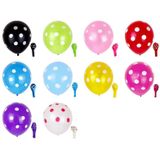 100 stks FY-10280 12 Inch DOT Party Decoratieve Ballon Wedding Scene Regeling Latex Ballon (Purple White Dot)