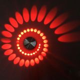 3W moderne interieur creatieve spiraal ronde wand lamp voor Club  KTV  gang  gangpad  achtergrond wanddecoratie lamp verzonken in (rood licht)