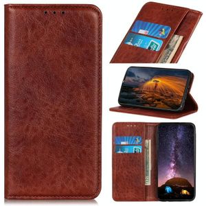 Voor Xiaomi Redmi 9T / Note 9 4G magnetische gekke paard textuur horizontale flip lederen geval met houder & kaart slots & portemonnee (bruin)