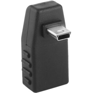 Mini USB mannetje naar USB 2.0 A vrouwtje Adapter met 90 graden hoek