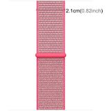 Eenvoudige mode nylon horlogebandje voor Apple Watch serie & 40mm/3 & 2 & 1 38mm  met Magic stick (roze licht)