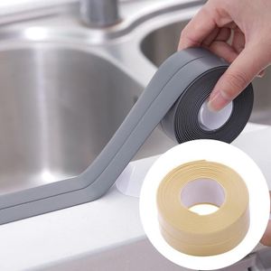 Duurzaam PVC materiaal waterdichte schimmel proof plakband keuken badkamer muur afdichting tape  breedte: 2.2 cm x 3.2 m (beige)