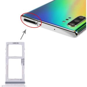 SIM-kaartlade + SIM-kaartlade / Micro SD-kaartlade voor Samsung Galaxy Note10+(Wit)