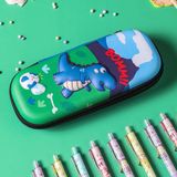 EVA Cartoon 3D Pen Bag Primary School Student Large -capacity Pencil box(Blue Dinosaur)