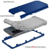 Voor Samsung Galaxy A71 5G PC + Siliconen Driedelige Shockproof Protection Case(Blauw)