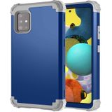 Voor Samsung Galaxy A71 5G PC + Siliconen Driedelige Shockproof Protection Case(Blauw)