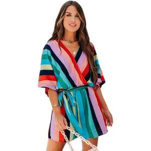 Dames Holiday Style Beach Stripe Jumpsuit (kleur: als showgrootte: XL)